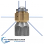 Preview: ST-49.1 Rotationsdüse mit 3 Frontbohrungen / 2 seitliche Bohrungen / 1/4" Innengewinde / Durchmesser 19mm / Max. 250 Bar